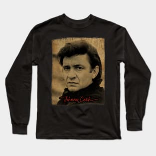 80s Classic Johnny Cash Long Sleeve T-Shirt